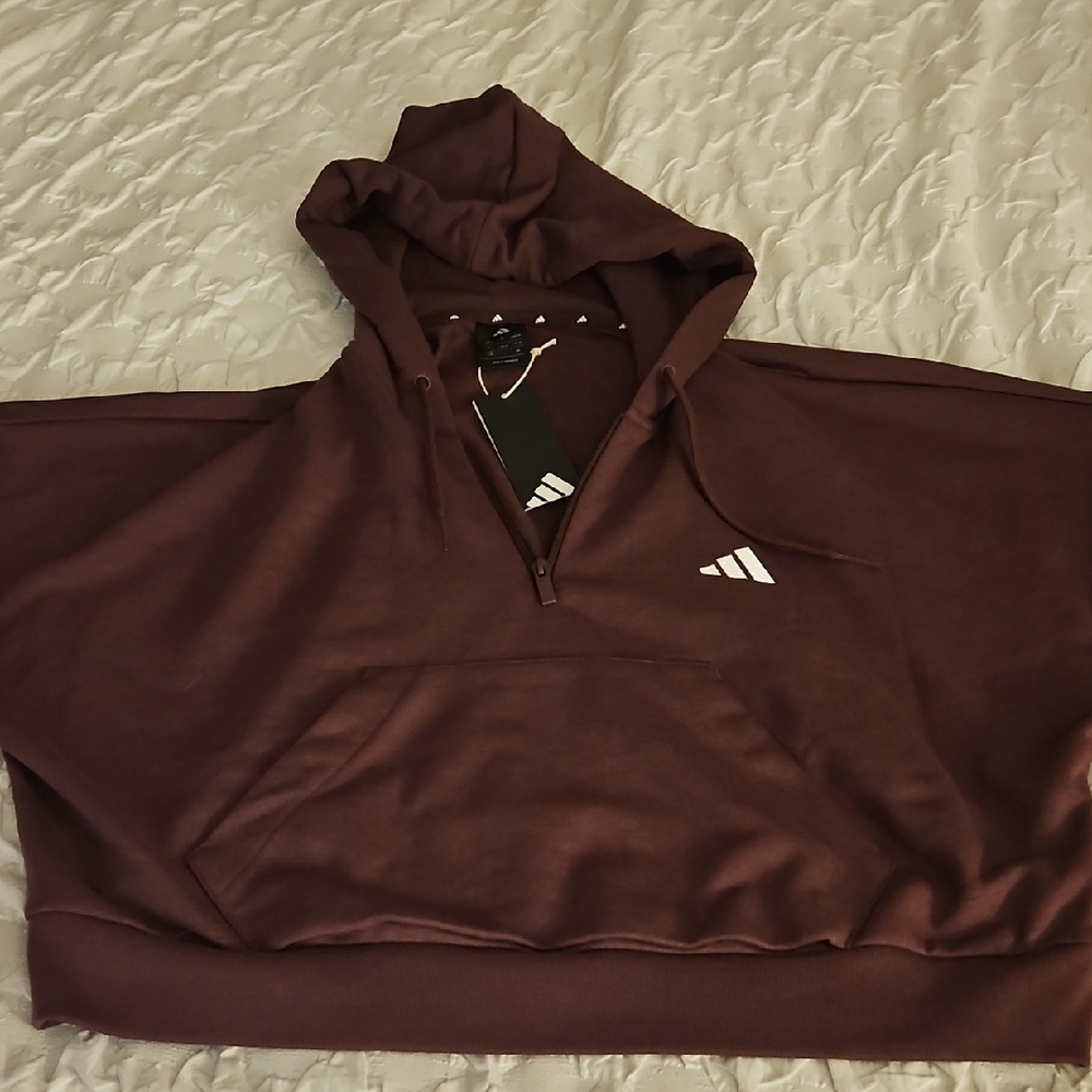 Adidas Dark Maroon Hoodie